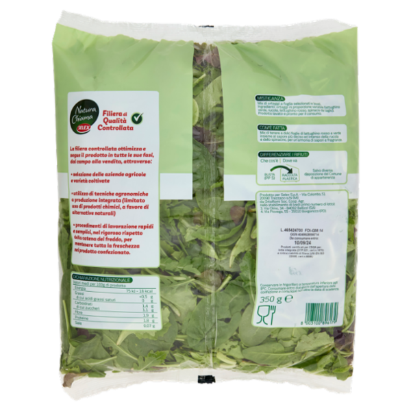 Selex Natura Chiama Misticanza Lavata e Pronta per il Consumo 350 g