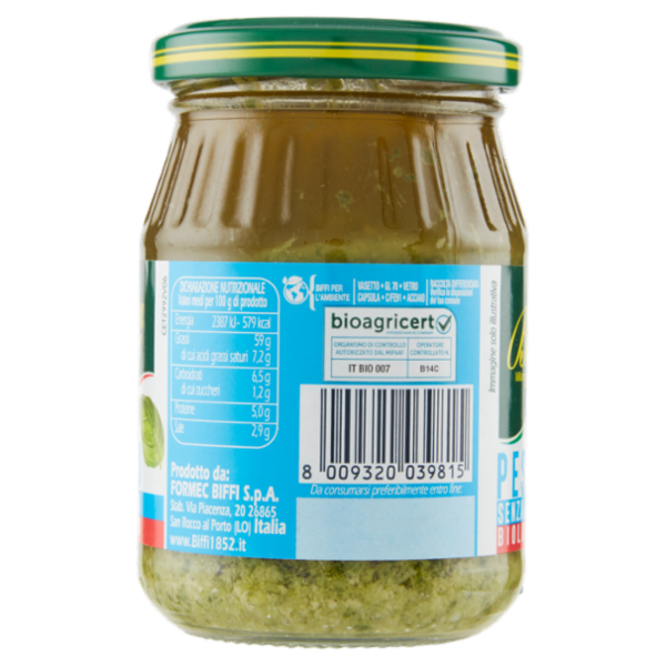 Biffi Che Sugo! Pesto Senza Aglio Biologico 190 g