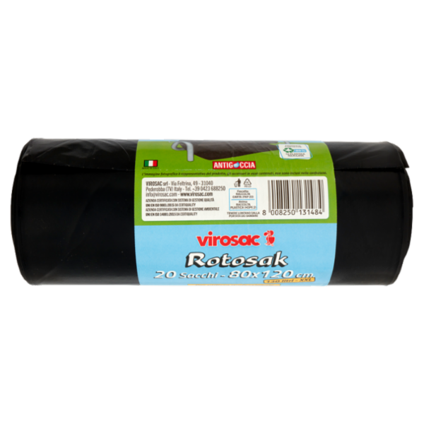 virosac Rotosak Sacchi 80x120 cm 130 litri XXL 20 pz