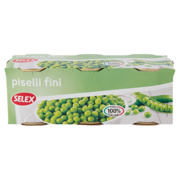 Selex Piselli Fini Cotti a Vapore 3x200 g