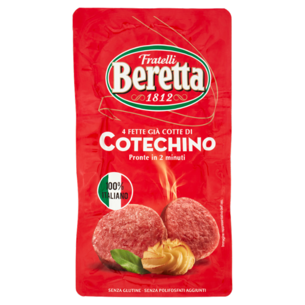 Fratelli Beretta 4 Fette già Cotte di Cotechino 0,200 Kg