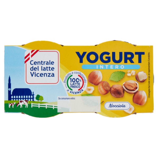 Centrale del latte Vicenza Yogurt Intero Nocciola 2 x 125 g