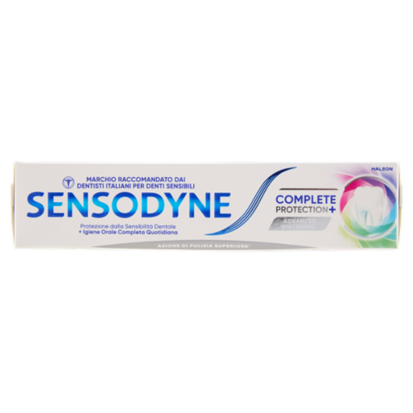 Sensodyne Complete Protection+ Whitening, Dentifricio Denti Sensibili, Igiene orale completa 75 ml