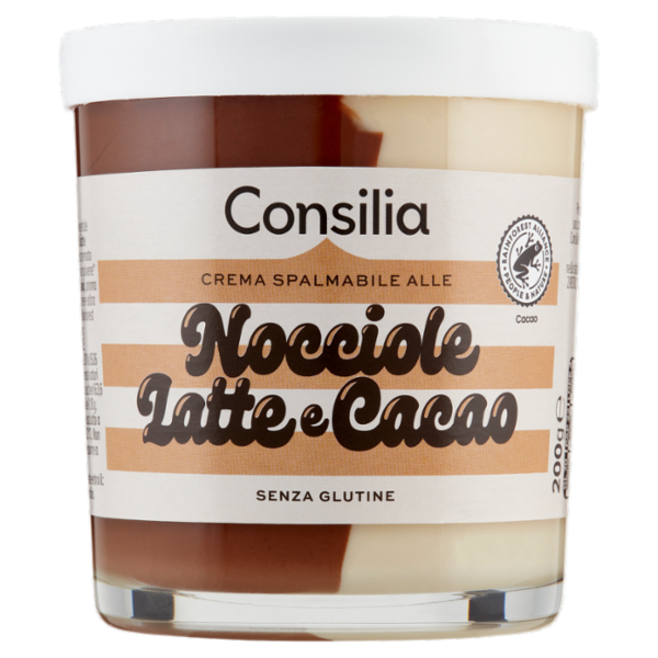 Consilia Crema Spalmabile Bigusto alle Nocciole, Latte e Cacao 200 g