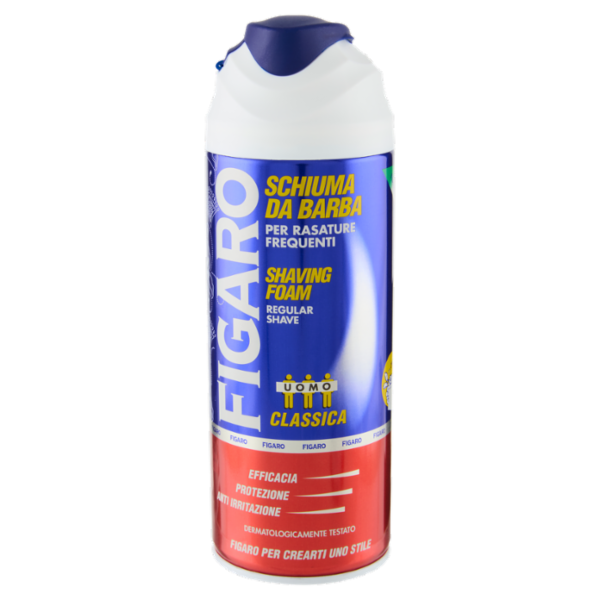 Figaro Uomo Schiuma da Barba per Rasature Frequenti Classica 400 ml