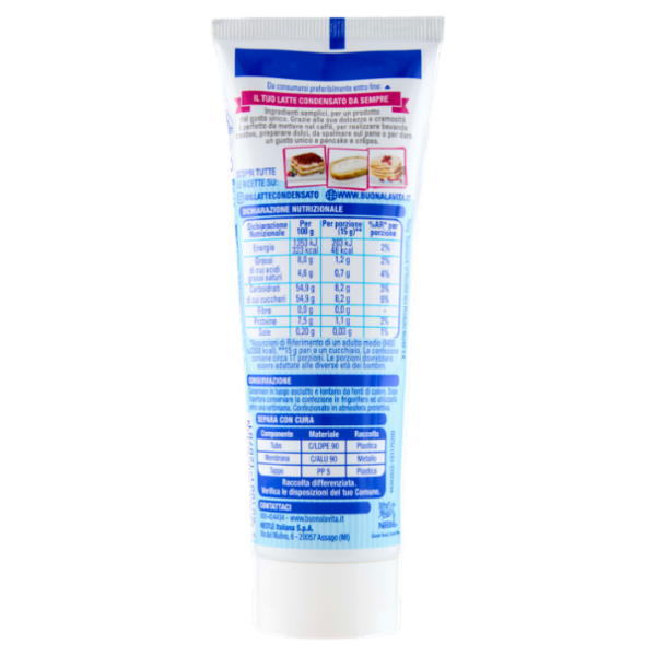 NESTLÉ il Latte Condensato Latte Concentrato Zuccherato Tubo 170 g