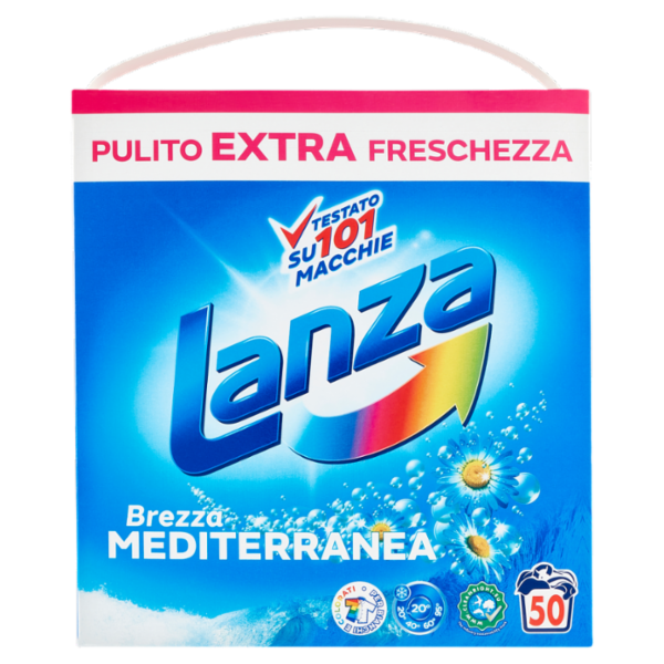 Lanza Polvere lavatrice Brezza Mediterranea 50 lavaggi 3,125 kg