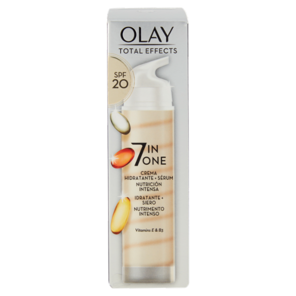 Olay Crema Viso Giorno Idratante con Siero Nutriente Total Effects 7in1-Vitamine E & B3-SPF 20-40 ml