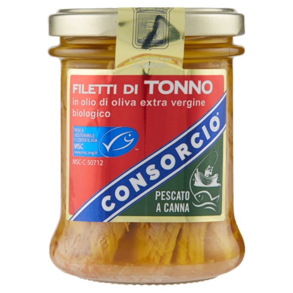 Consorcio Filetti di Tonno in olio di oliva extra vergine biologico 195 g