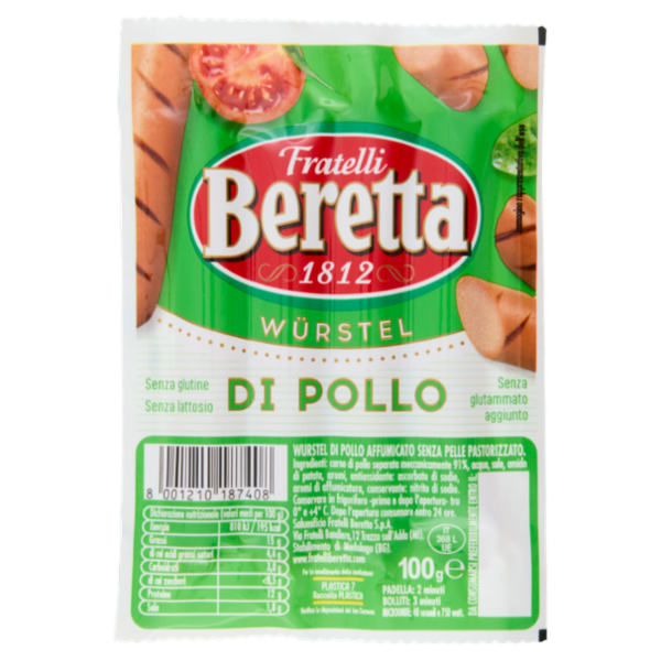 Fratelli Beretta Wurstel di Pollo Italiano 100 g