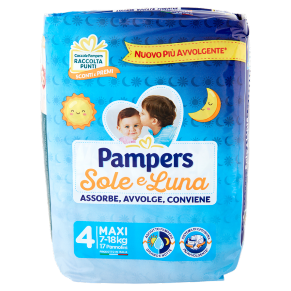 Pampers Sole e Luna 4 Maxi 17 pz