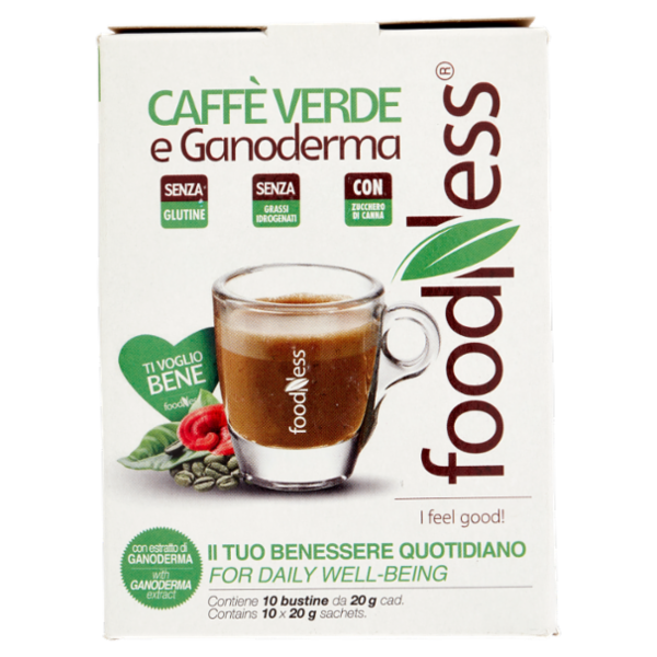 foodNess Caffè Verde e Ganoderma 10 x 20 g