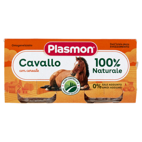 Plasmon Cavallo Omogeneizzato con Cavallo e Cereale 2 x 80 g