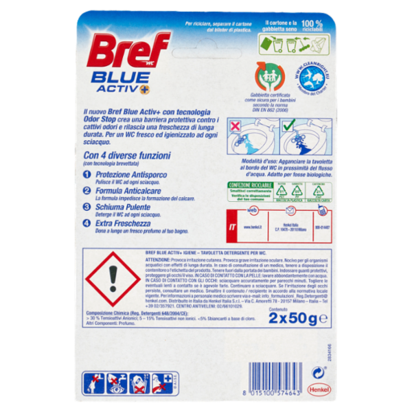 BREF WC Blue Activ+ Igiene 2 x 50 g