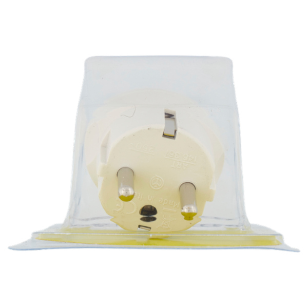 Selex Adattatore Semplice Spina Tedesca + 1 Presa Bivalente Bianco