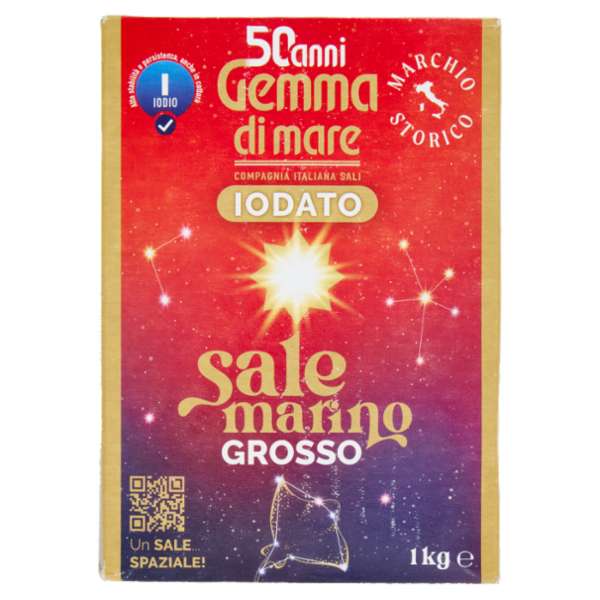Gemma di mare Iodato sale marino iodato Grosso 1 Kg