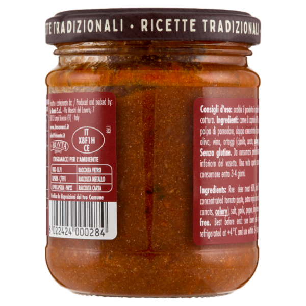 I toscanacci Ragù di Capriolo 180 g