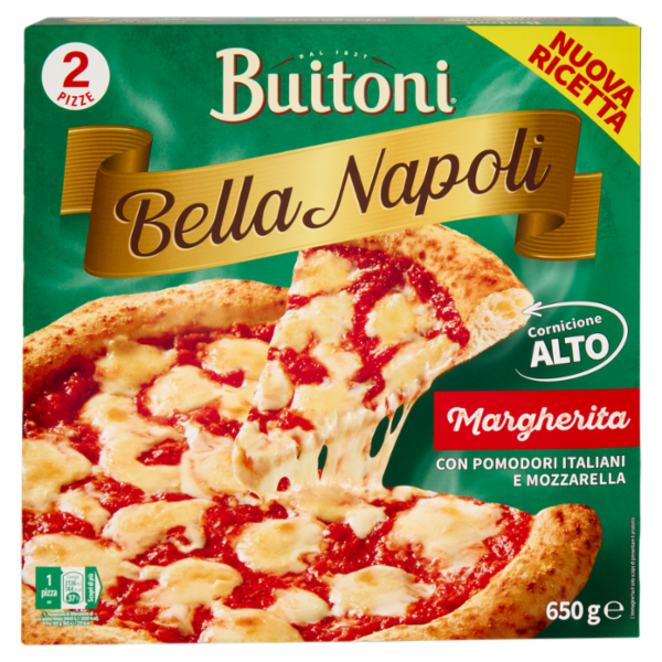 BUITONI Bella Napoli La Classica Margherita Pizza Surgelata 2 pizze 650 g