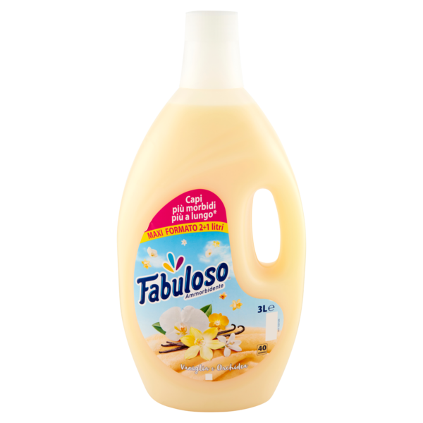 Fabuloso ammorbidente diluito Vaniglia e Orchidea 40 Lavaggi 3 L
