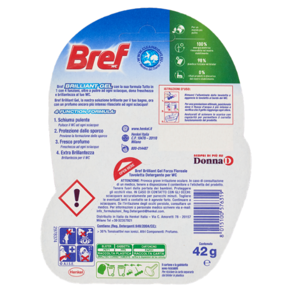 BREF WC Brilliant Gel Tutto in 1 Forza Floreale 42 g