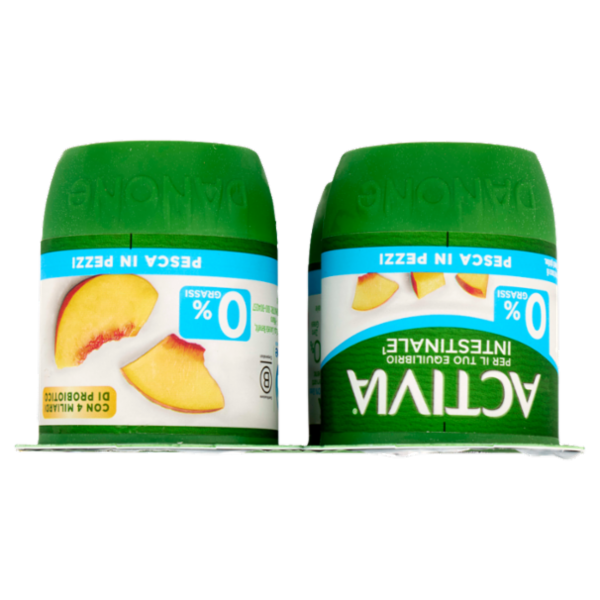 Activia 0% Grassi Pesca in pezzi 4 x 125 g