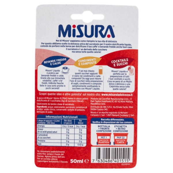 Misura Zero Liquido 50 ml