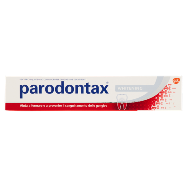 Parodontax Whitening, dentifricio denti sbiancante con Fluoro elimina le macchie 75 ml