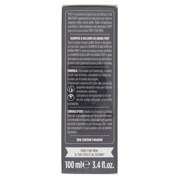 Prep For Men Shampoo & Balsamo da Barba con Pantenolo 100 ml