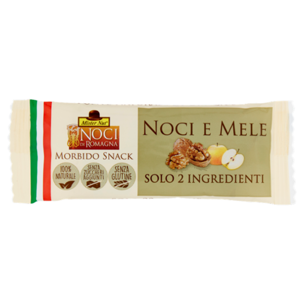 Mister Nut Noci di Romagna Morbido Snack Noci e Mele 28 g