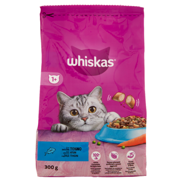Whiskas Crocchette Cibo Secco Gatto con delizioso Tonno 300 g