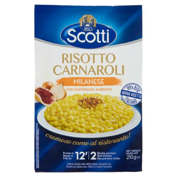 Riso Scotti Risotto Carnaroli Milanese con Zafferano Ambrato 210 g