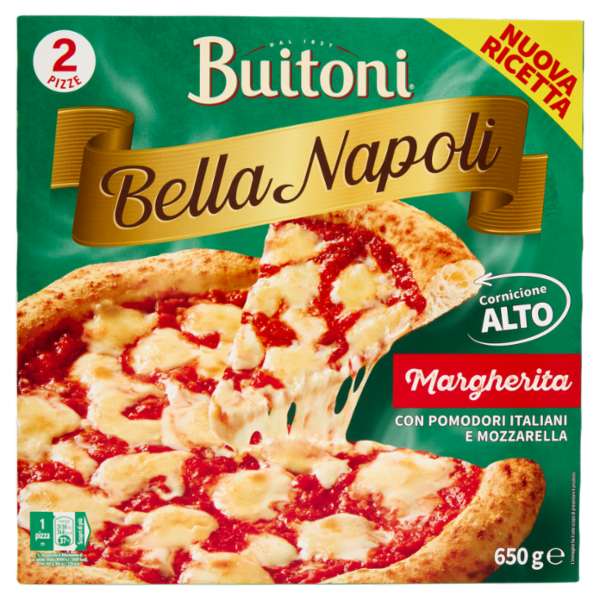 BUITONI Bella Napoli La Classica Margherita Pizza Surgelata 2 pizze 650 g