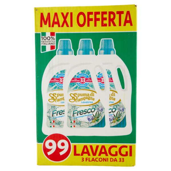Spuma di Sciampagna Fresco Lavatrice 3 x 1.815 ml