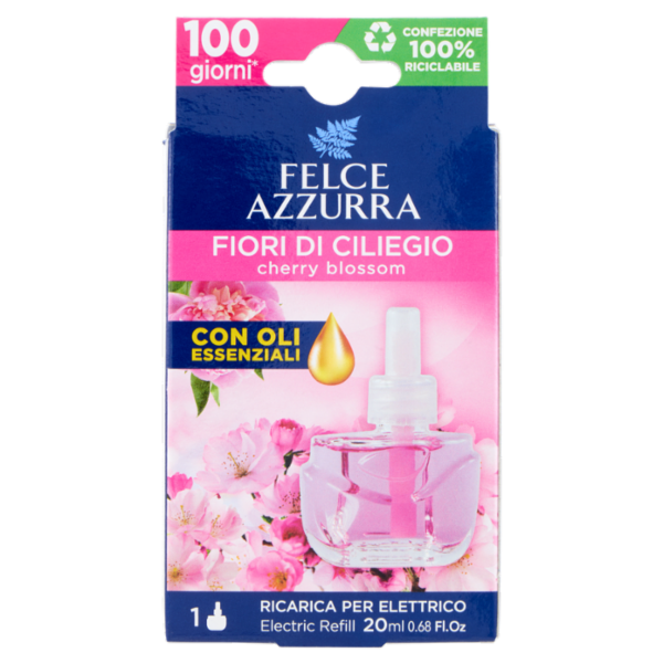 Felce Azzurra Aria di Casa Ricarica per Elettrico fiori di ciliegio e peonia 20 ml