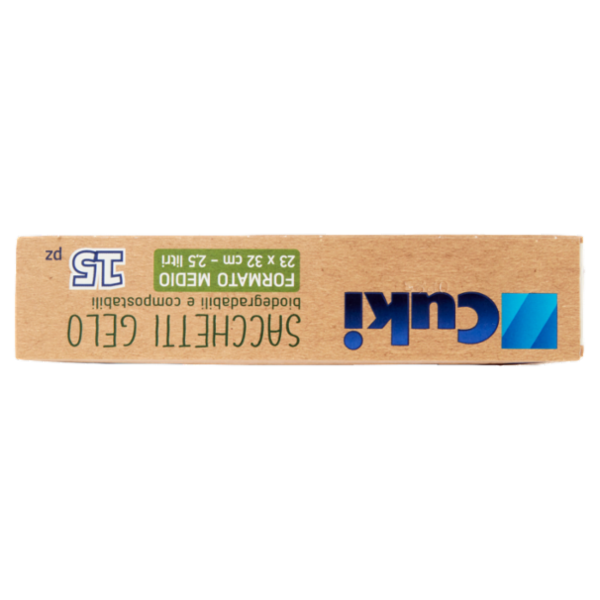 Cuki Congela Sacchetti Gelo biodegradabili e compostabili Formato Medio 23x32 cm - 2,5 litri 15 pz