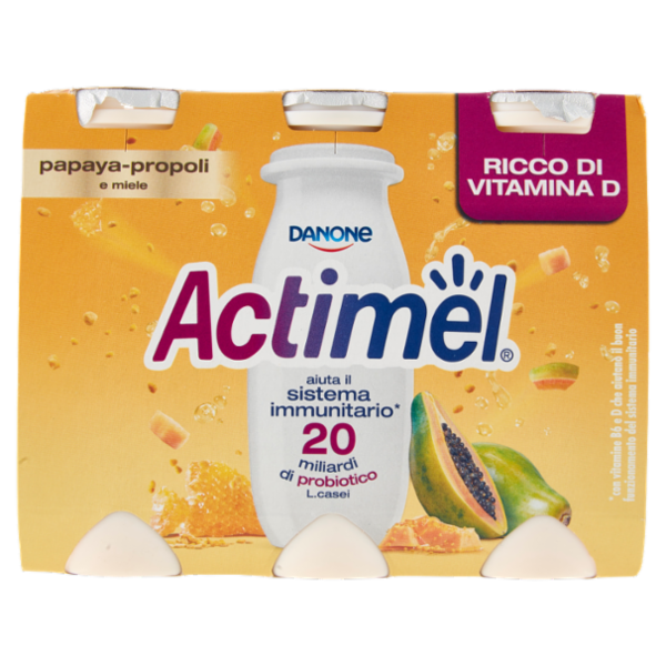 Actimel papaya-propoli e miele 6 x 100 g