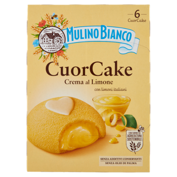 Mulino Bianco CuorCake Merenda con Limoni Italiani 6 pezzi 210g