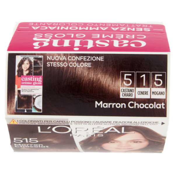 L'Oréal Paris Tinta Capelli Casting Creme Gloss, Senza Ammoniaca, 515 Marron Chocolat