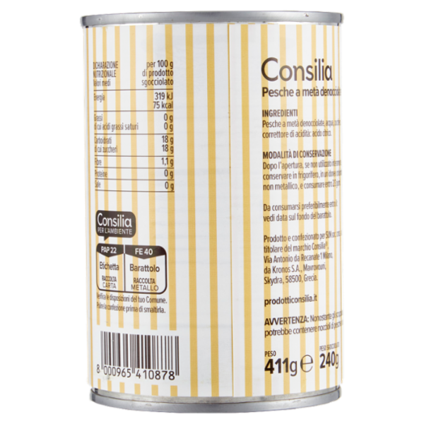 Consilia Pesche allo Sciroppo 411 g