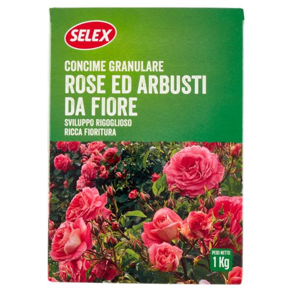 Selex Giardinaggio Concime Granulare per Rose e Fiorite 1 kg