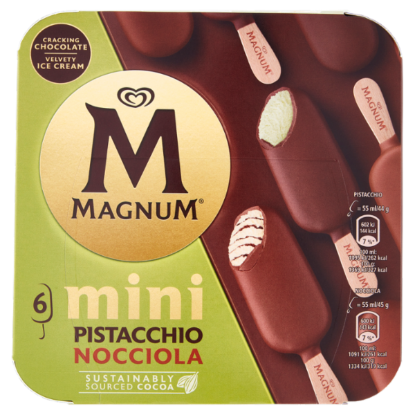 Magnum mini Pistacchio Nocciola 6 Gelati 267 g