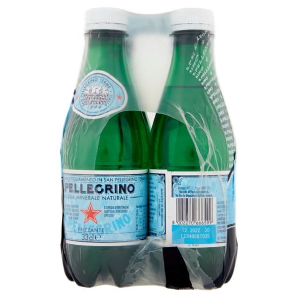 S.PELLEGRINO, Acqua Minerale Naturale Frizzante 33cl x 6