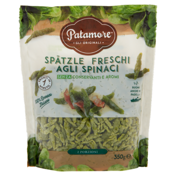 Patamore Spätzle Freschi agli Spinaci 350 g