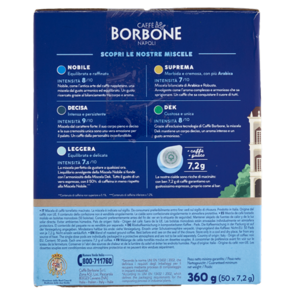 Caffè Borbone Miscela Suprema Cialda Compostabile 50 x 7,2 g