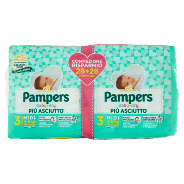 Pampers Baby-dry 3 Midi 28+28 pz