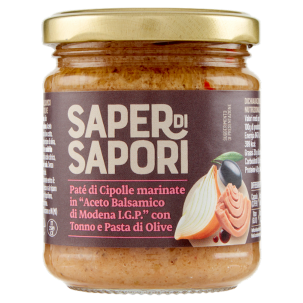 Selex Saper di Sapori Paté di Cipolle in Aceto Balsamico, Tonno, Sedano e Pasta di Olive 180 g