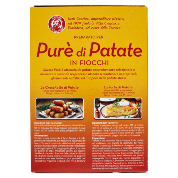 Crastan Preparato per Purè di Patate in Fiocchi 3 x 75 g