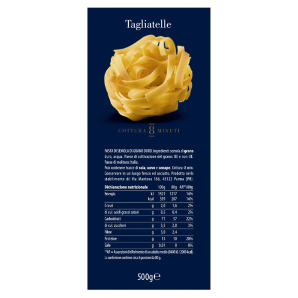 Barilla Pasta Specialità Tagliatelle 100% Grano Italiano 500g