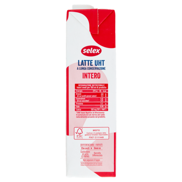 Selex Latte Uht Intero 1 L