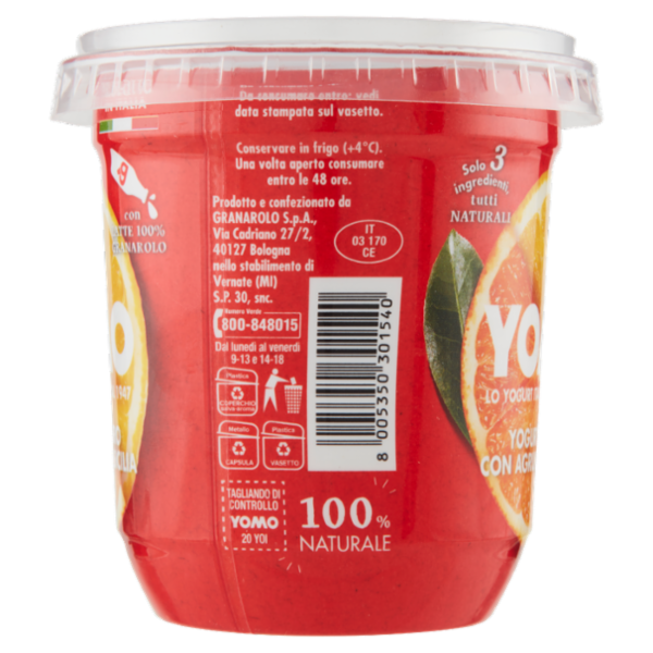 Yomo Yogurt Intero con Agrumi di Sicilia 400 g